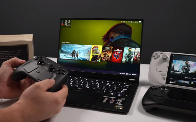 SteamOS запустили на ноутбуке с AMD Strix Halo — получилось почти как Steam Deck, только мощнее