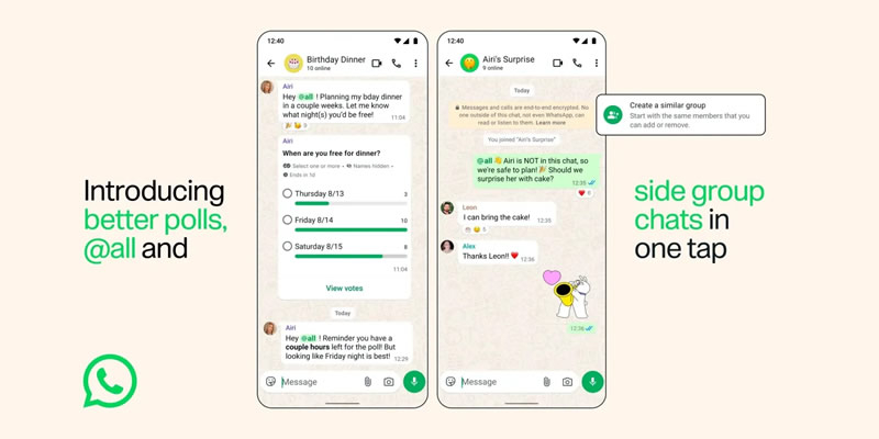 WhatsApp добавил тег оповещения @all и разрешил переносить участников из старых групп в новые