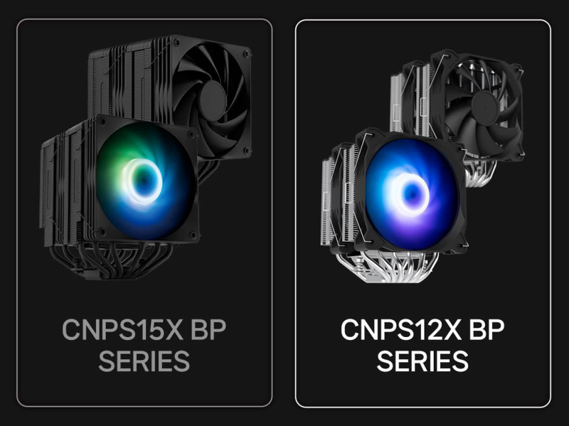 Zalman выпустила двухбашенные кулеры CNPS15X BP и CNPS12X BP для процессоров с TDP до 285 Вт