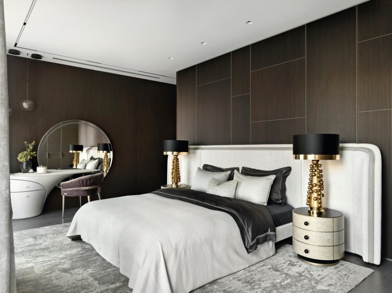 Респектабельный городской интерьер в темных тонах