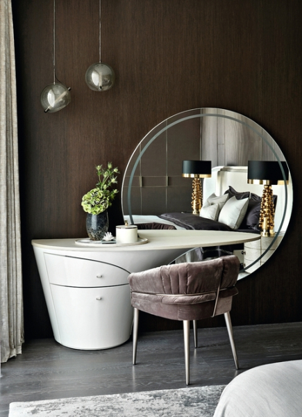 Респектабельный городской интерьер в темных тонах