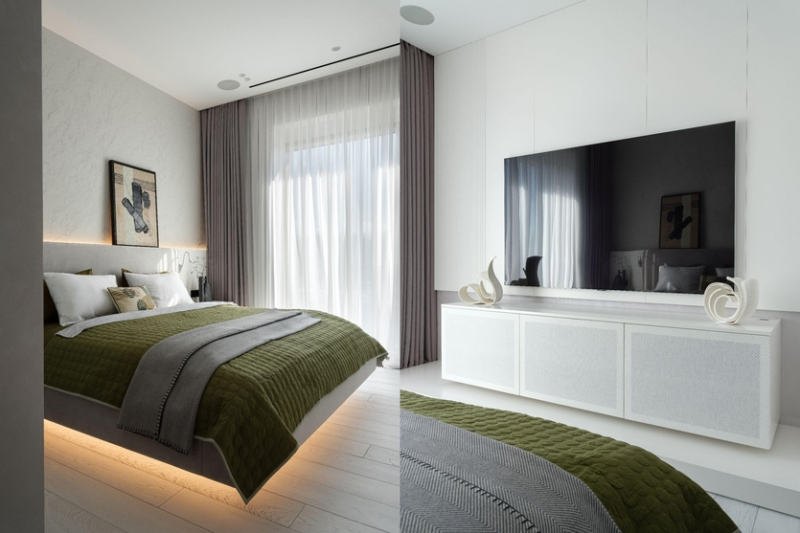 Современный минимализм с элементами графики: квартира в Москве