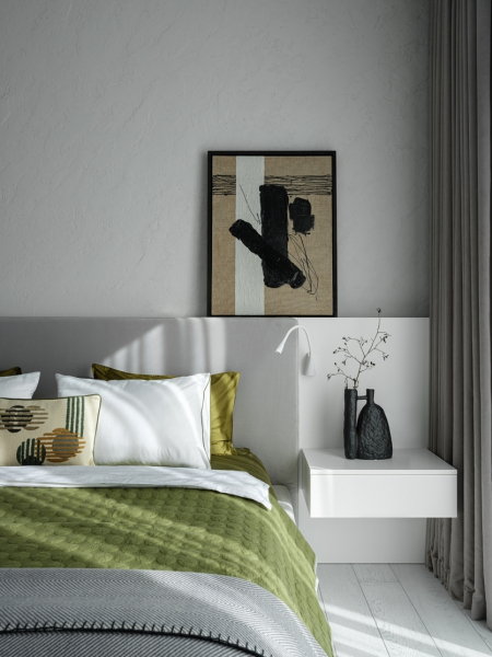 Современный минимализм с элементами графики: квартира в Москве