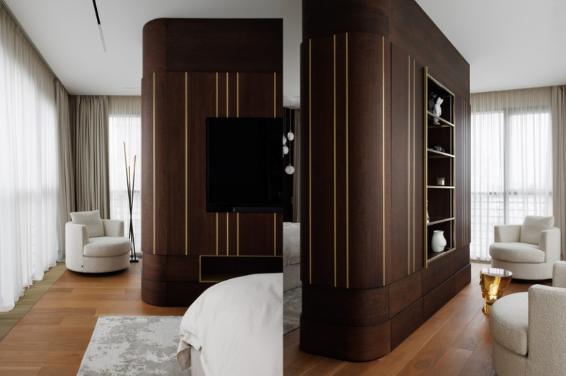 Стильный и функциональный интерьер с элементами ар-деко