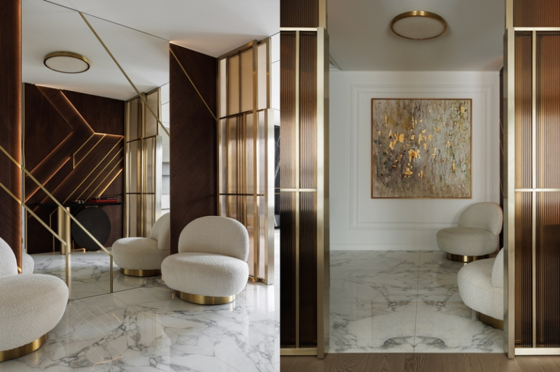 Стильный и функциональный интерьер с элементами ар-деко