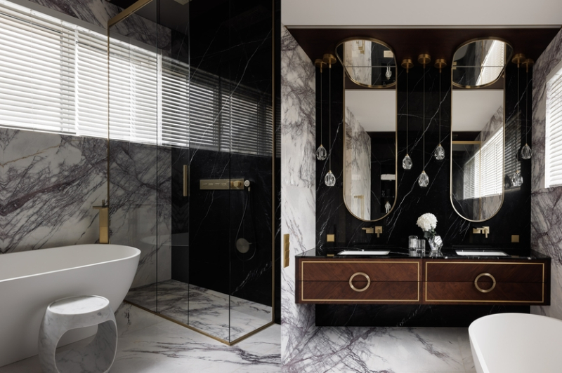 Стильный и функциональный интерьер с элементами ар-деко